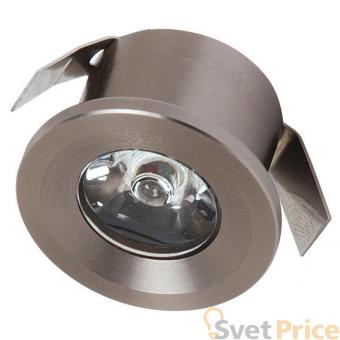 Встраиваемый светодиодный светильник Horoz Monica 1W 2700К матовый хром 016-003-0001 (HL665L)