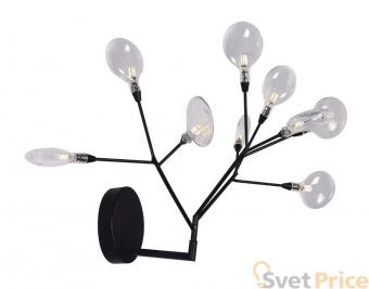 Бра Crystal Lux Evita AP9 BLack/Transparent