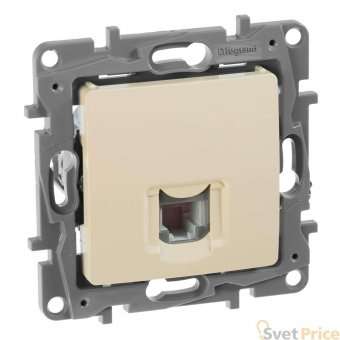 Розетка телефонная RJ11 Legrand Etika слоновая кость 672340