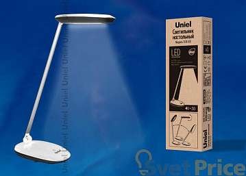 Настольная лампа (UL-00000806) Uniel TLD-531 Black-White/LED/400Lm/4500K/Dimmer