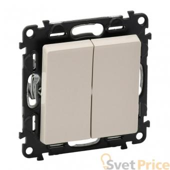 Переключатель двухклавишный Legrand Valena Life 10А 250В слоновая кость 752508