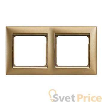 Рамка 2-постовая Legrand Valena матовое золото 770302