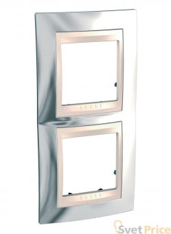 Рамка 2-постовая вертикальная Schneider Electric Unica Хамелеон MGU66.004V.510