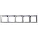 Рамка 5-постовая Legrand Valena алюминий матовый 770335