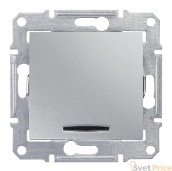 Переключатель одноклавишный с синей подсветкой Schneider Electric Sedna 16A 250V SDN1500260