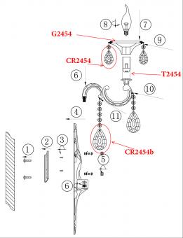 Бра Odeon Light Aviora 2454/1W