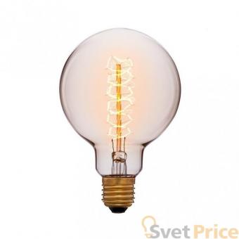 Лампа накаливания E27 40W шар золотой 052-009a