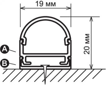 Потолочный алюминиевый профиль Elektrostandard для LED ленты oval LL-2-ALP005 4690389104428