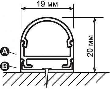 Потолочный алюминиевый профиль Elektrostandard для LED ленты oval LL-2-ALP005 4690389104428
