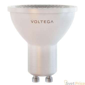 Лампа светодиодная Voltega GU10 6W 2800К прозрачная VG2-S1GU10warm6W-D 7108