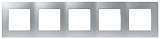 Рамка 5-постовая Legrand Etika алюминий 672555