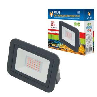 Прожектор светодиодный (UL-00002560) Volpe 30W ULF-Q511 30W/Red IP65 220-240В Black