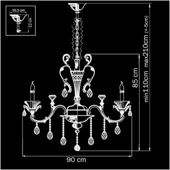Подвесная люстра Osgona Ampollo 786102