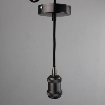 Ретро патрон с подвесом E27 Черный Sun Lumen 056-595