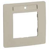 Рамка 1-постовая Legrand Etika с держателем для маркировки слоновая кость 672516