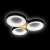 Потолочный светодиодный светильник Ambrella light Orbital Granule FG2071 WH 144W+10W D750*700