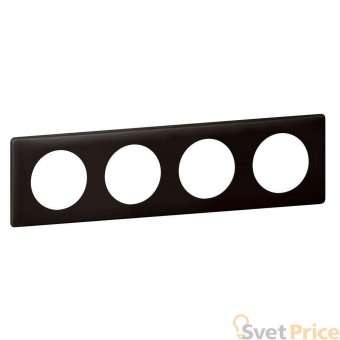 Рамка 4-постовая Legrand Celiane черная перкаль 066744