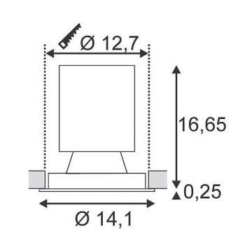 Светильник встраиваемый NEW TRIA LED DISK 4000K 60° белый 113571