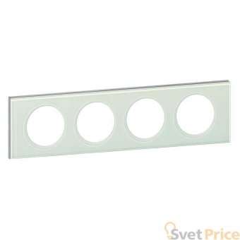 Рамка 4-постовая Legrand Celiane смальта белая глина 069314