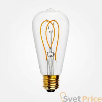 Лампа светодиодная E27 5W колба прозрачная 056-922