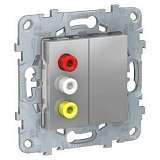 Розетка 3xRCA Schneider Electric Unica New NU543130