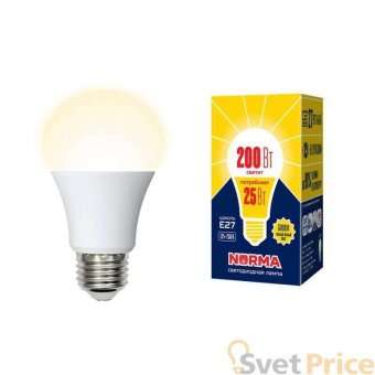 Лампа светодиодная (UL-00004469) E27 25W 3000K матовая LED-A70-25W/3000K/E27/FR/NR