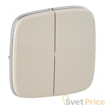 Лицевая панель Legrand Valena Allure выключателя двухклавишного слоновая кость 755026