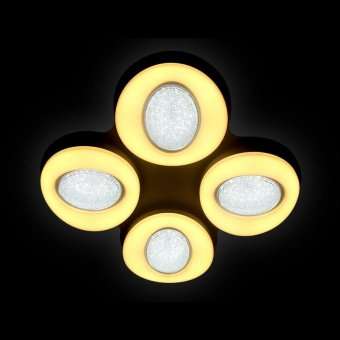 Потолочный светодиодный светильник Ambrella light Orbital Crystal Sand FS1584/4 208W D585*585