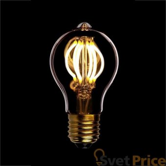 Лампа светодиодная филаментная диммируемая E27 4W 2200K прозрачная 057-127