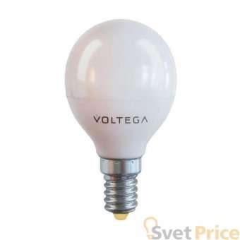 Лампа светодиодная Voltega E14 7W 2800К матовая VG2-G45E14warm7W 7054