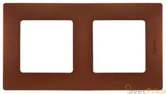 Рамка 2-постовая Legrand Etika какао 672572