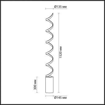 Торшер Odeon Light Spira 3832/30FL