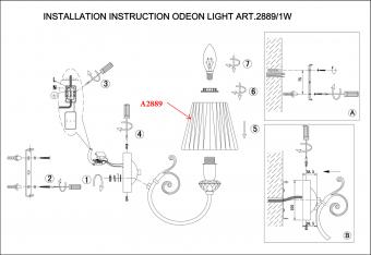 Бра Odeon Light Madina 2889/1W