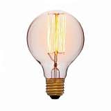 Лампа накаливания E27 40W шар золотой 051-972а