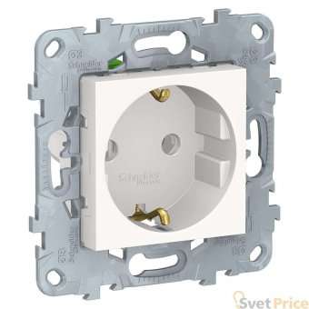 Розетка Schneider Electric Unica New с/з без шторок 16A 250V NU505618