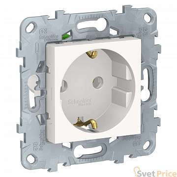 Розетка Schneider Electric Unica New с/з без шторок 16A 250V NU505618