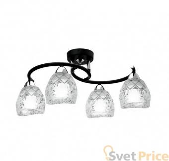 Потолочная люстра IDLamp Rosalba 381/4PF-Blackchrome