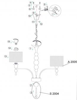 Подвесная люстра Odeon Light Viga 2005/5