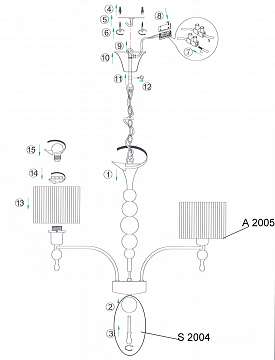 Подвесная люстра Odeon Light Viga 2005/5