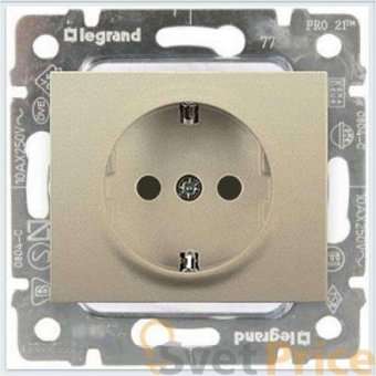Розетка 2К+3 Legrand Galea Life 16A 250V с/завтоматические клеммы титановая 771462