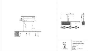 Подвесная люстра Maytoni Dune DIA005PL-06CH
