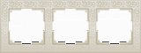 Рамка Flock на 3 поста слоновая кость WL05-Frame-03-ivory 4690389046926