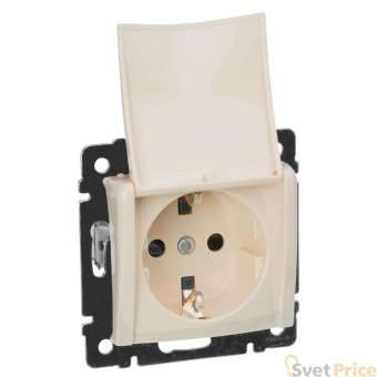 Розетка 2К+3 Legrand Valena 16A 250V с/з с крышкой винтовой зажим слоновая кость 774322