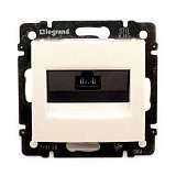Розетка компьютерная RJ45 Legrand Valena 5e кат UTP на винтах слоновая кость 774138