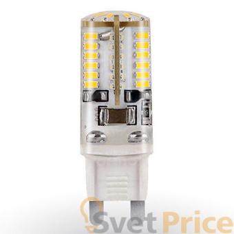 Лампа светодиодная диммируемая G9 3W 3000K колба прозрачная STD-JCD-3W-G9-CL/WW-Silicon-DIM 7874