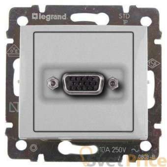 Розетка HD15 Legrand Valena алюминий 770283