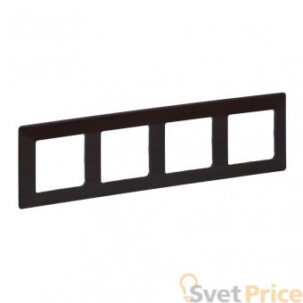 Рамка 4-постовая Legrand Valena Life Темное дерево 754174