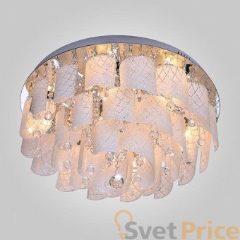 Потолочная люстра Eurosvet Cascade 80117/9 хром/белый