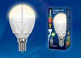 Лампа светодиодная (UL-00002419) E14 7W 3000K шар матовый LED-G45 7W/WW/E14/FR PLP01WH