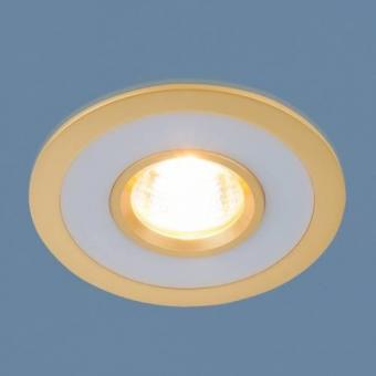 Встраиваемый светильник с двойной подсветкой Elektrostandard 1052 MR16 GD золото 4690389061684
